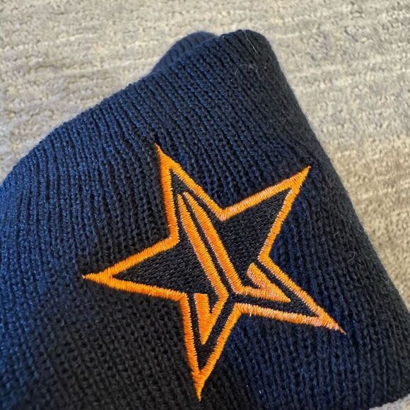 Jeffree Star Cosmetics Halloween Box Exclusive Black Orange Logo Beanie NEW - Picture 3 of 4